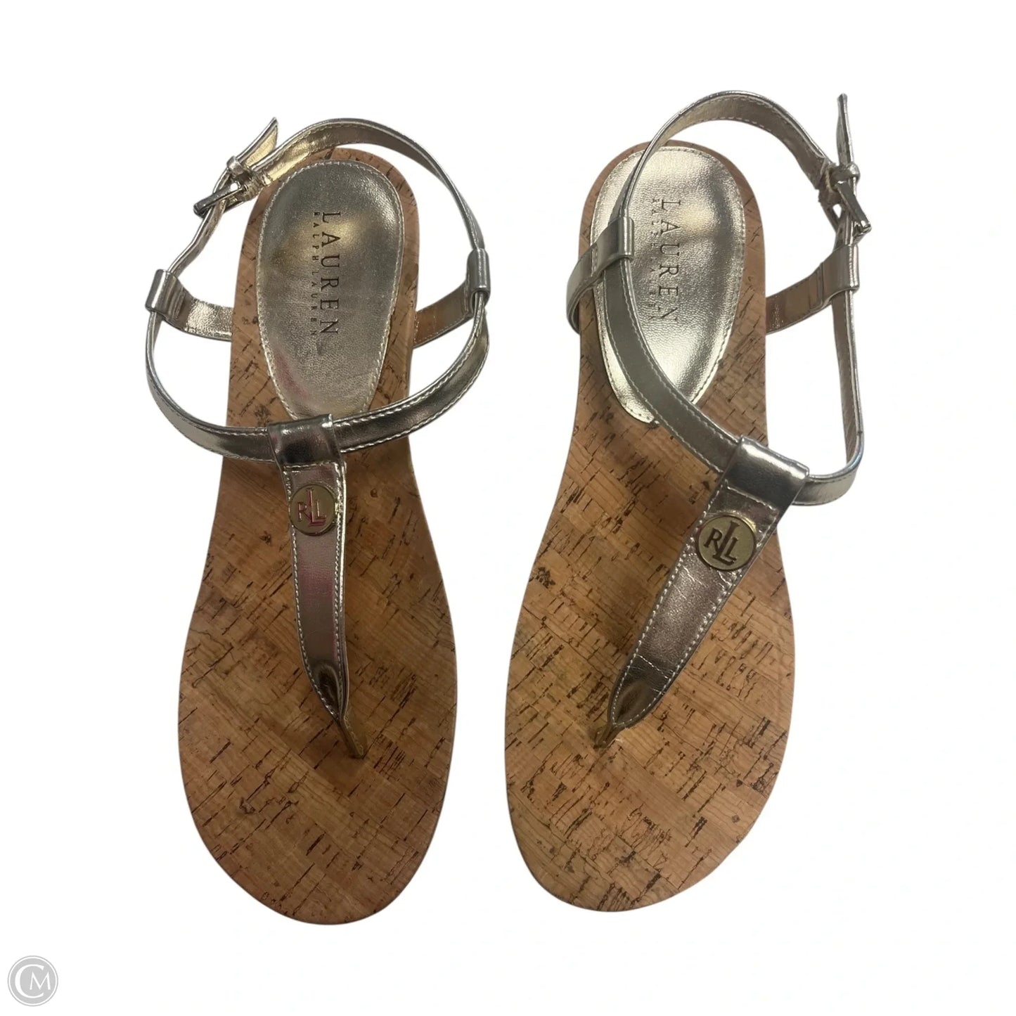 Shoes Heels Wedge By Lauren By Ralph Lauren In Gold, Size: 10