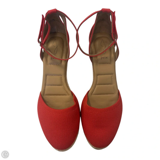 Sandals Heels Wedge By Joie In Red, Size: 10