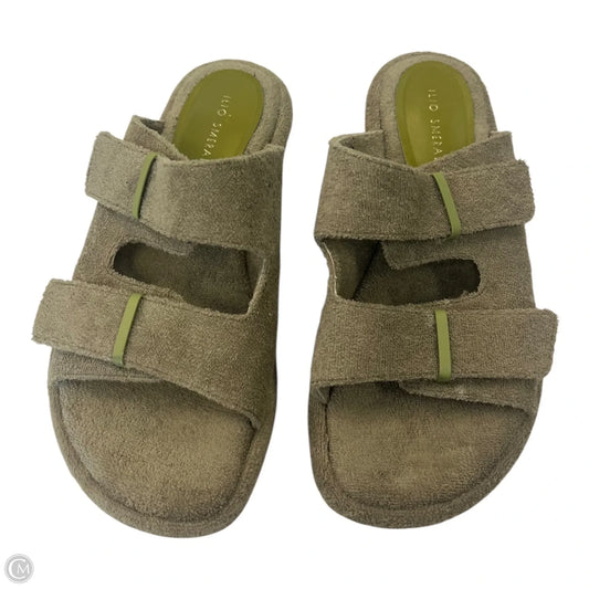 Sandals Heels Platform By Clothes Mentor In Green, Size: 7.5