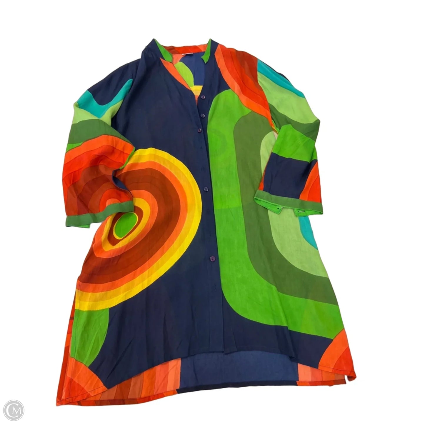 Swimwear Cover-up By Clothes Mentor In Multi-colored