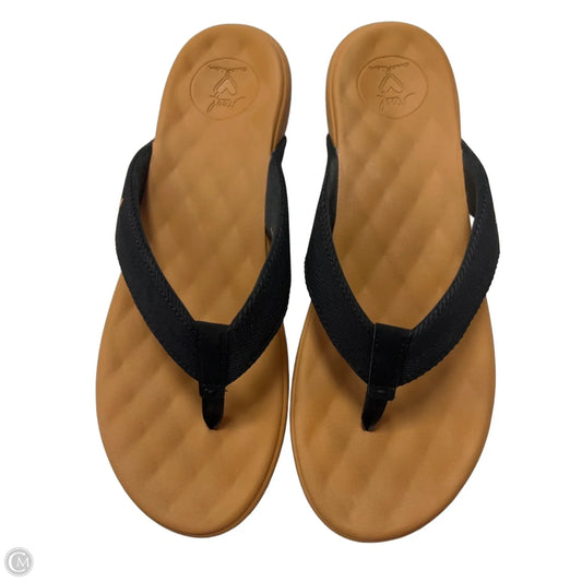 Sandals Flats By Reef In Black, Size: 11