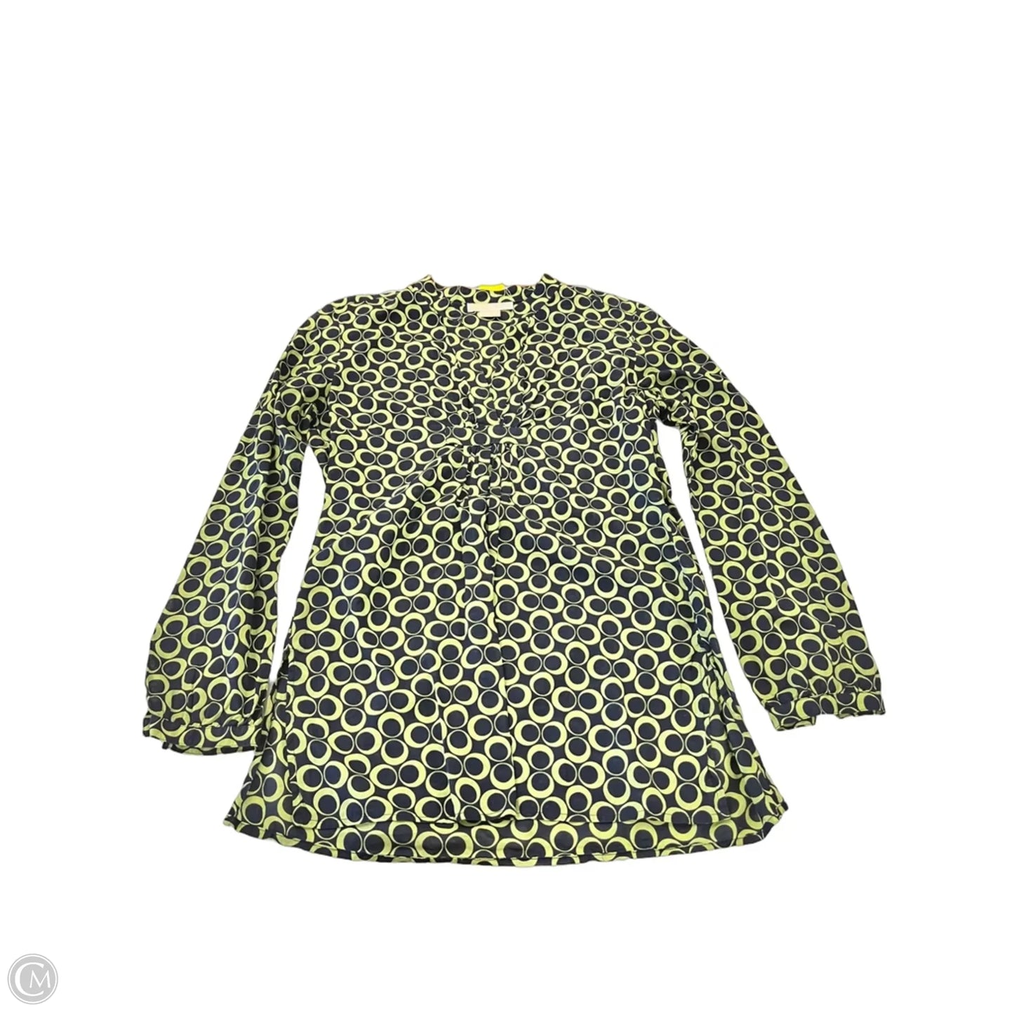 Top Long Sleeve By Michael By Michael Kors In Blue & Green, Size: M