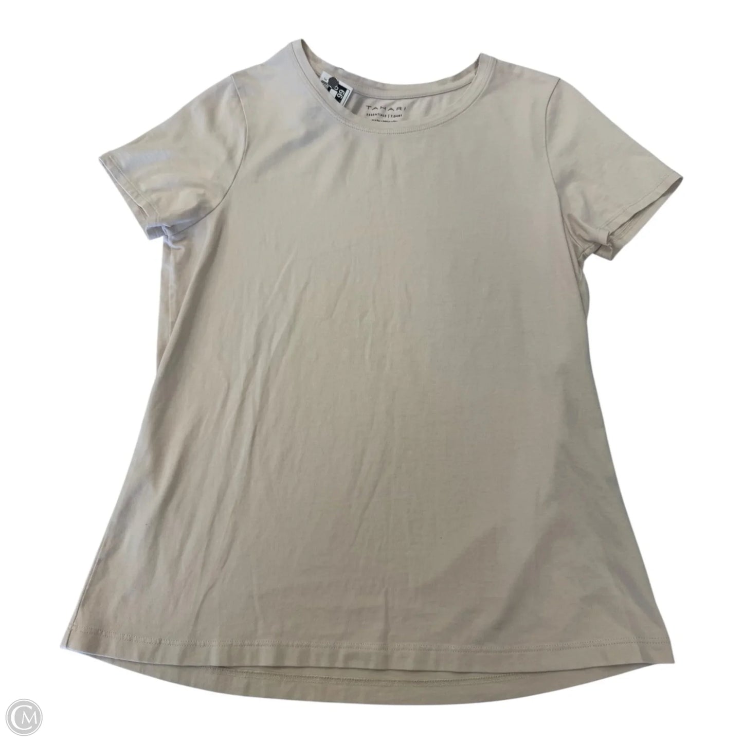 Top Short Sleeve Basic By Tahari In Cream, Size: M