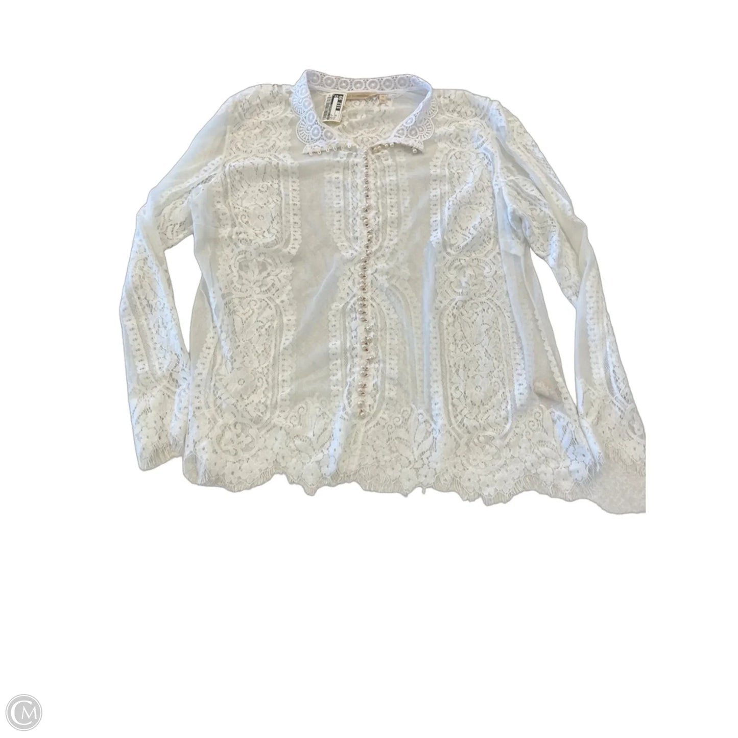 Top Long Sleeve By Soft Surroundings In White, Size: 1x