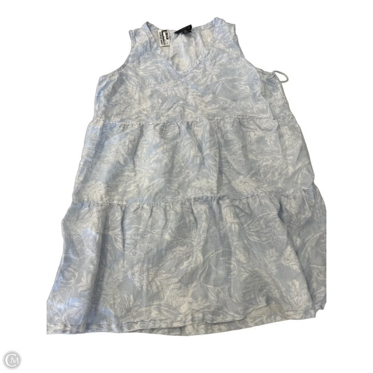 Dress Casual Short By Tahari In Blue & White, Size: 1x