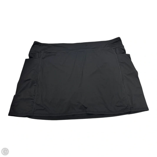 Athletic Skort By Reel Legends In Black, Size: 3x