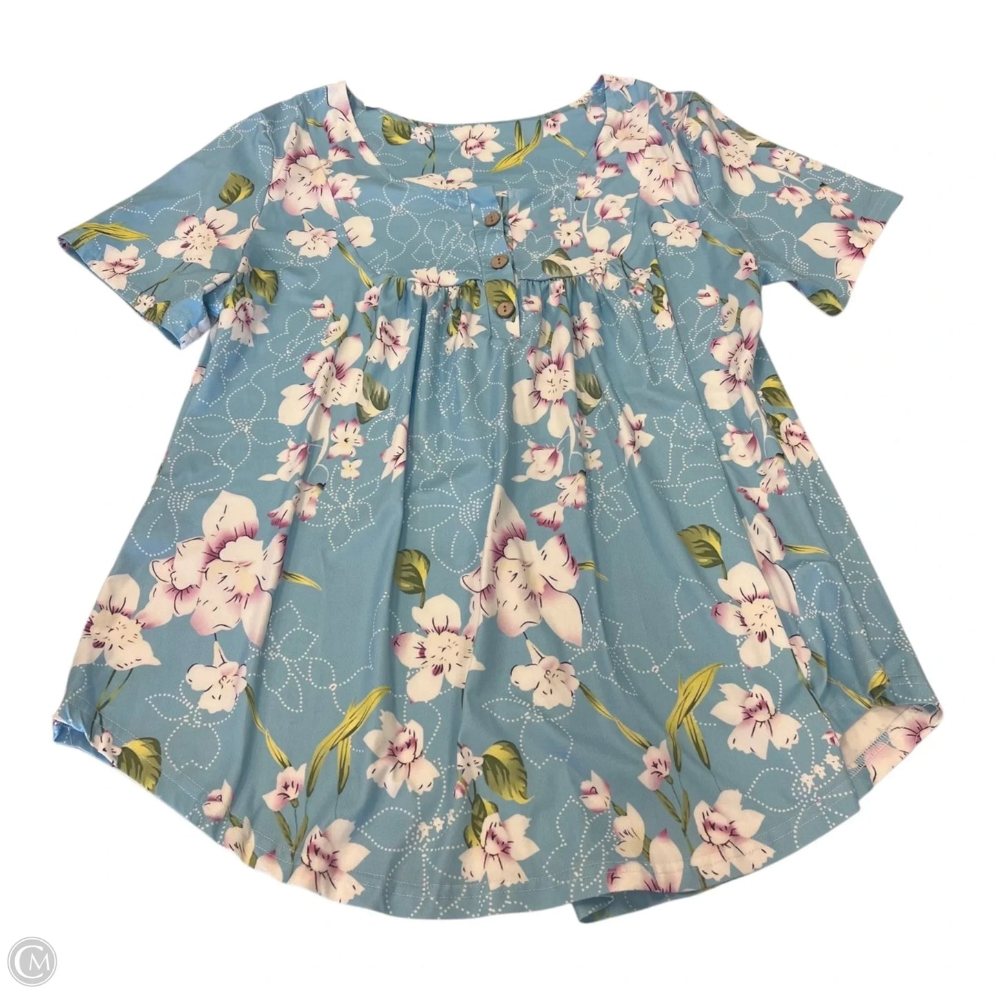 Top Short Sleeve Basic By Clothes Mentor In Floral Print, Size: 2x