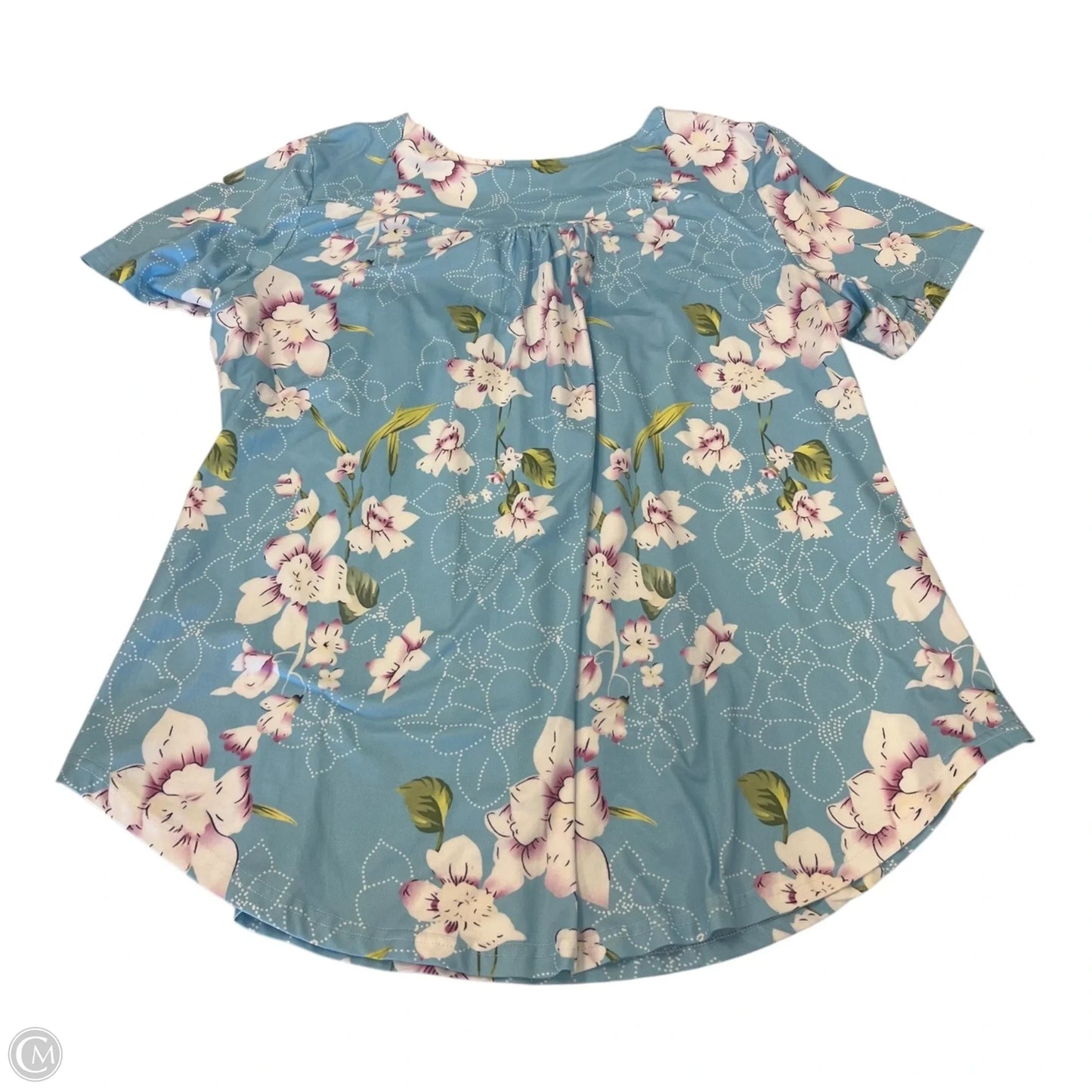 Top Short Sleeve Basic By Clothes Mentor In Floral Print, Size: 2x
