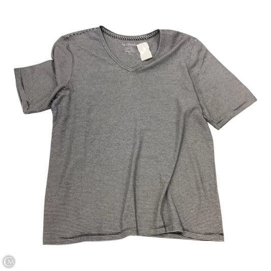 Top Short Sleeve By Chicos In Striped Pattern, Size: Xl