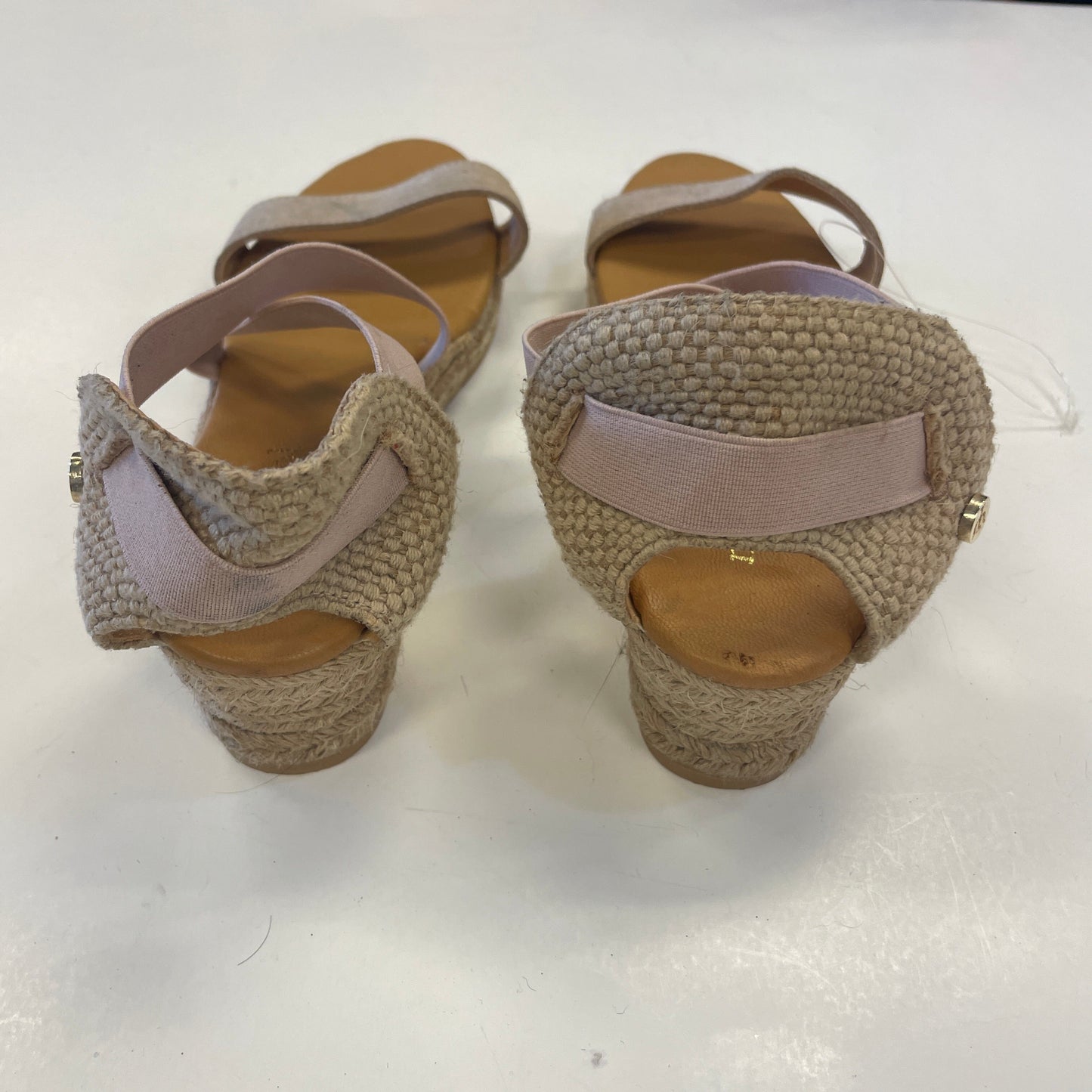 Shoes Heels Wedge By Clothes Mentor In Tan, Size: 9.5