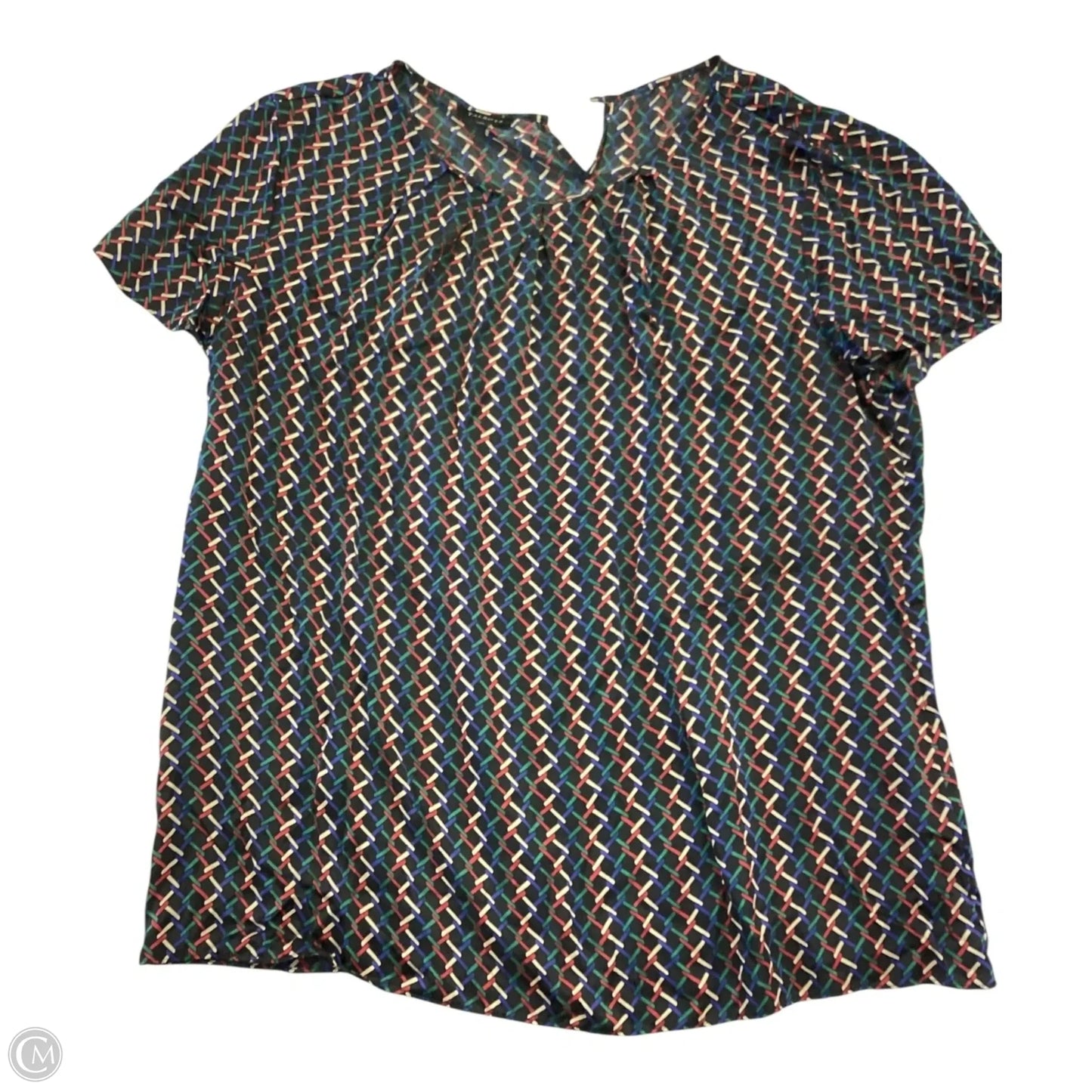 Top Short Sleeve By Talbots In Multi-colored, Size: 12