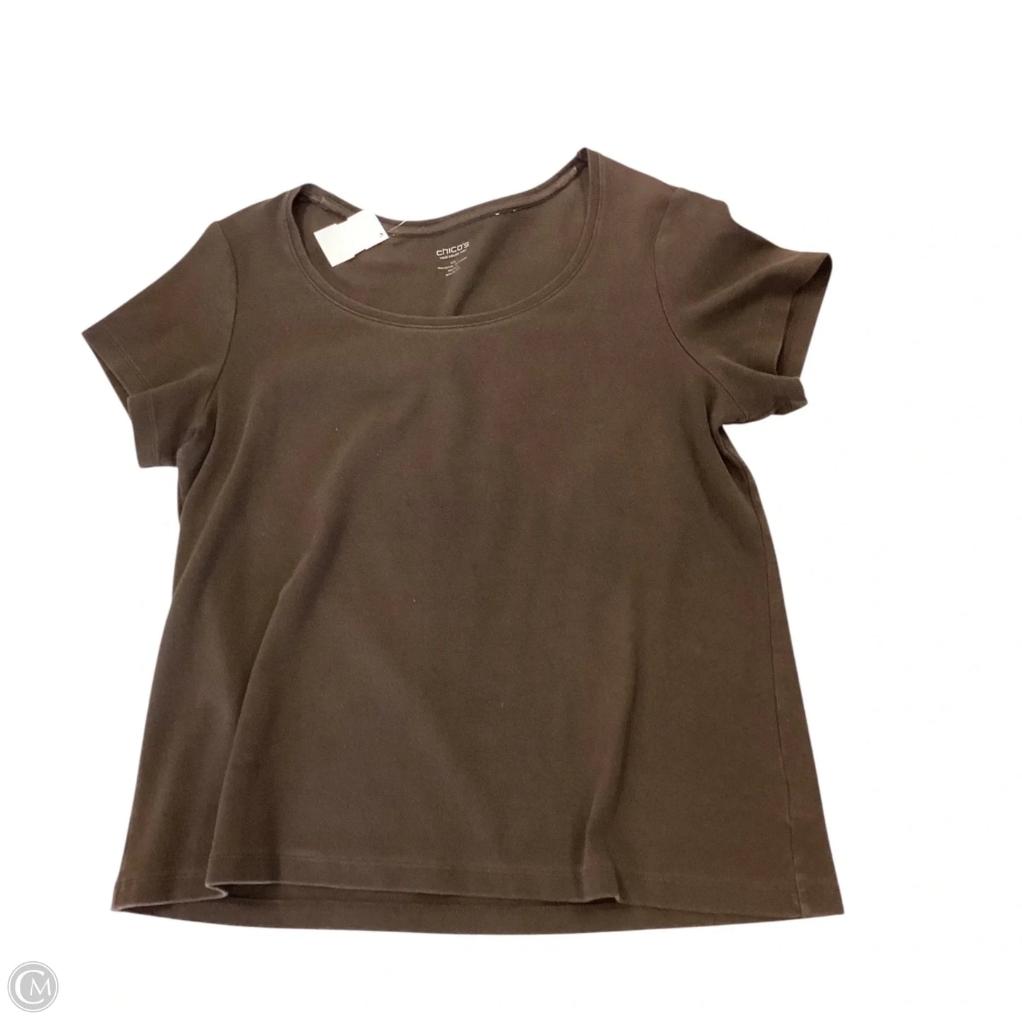 Top Short Sleeve By Chicos In Brown, Size: Xl