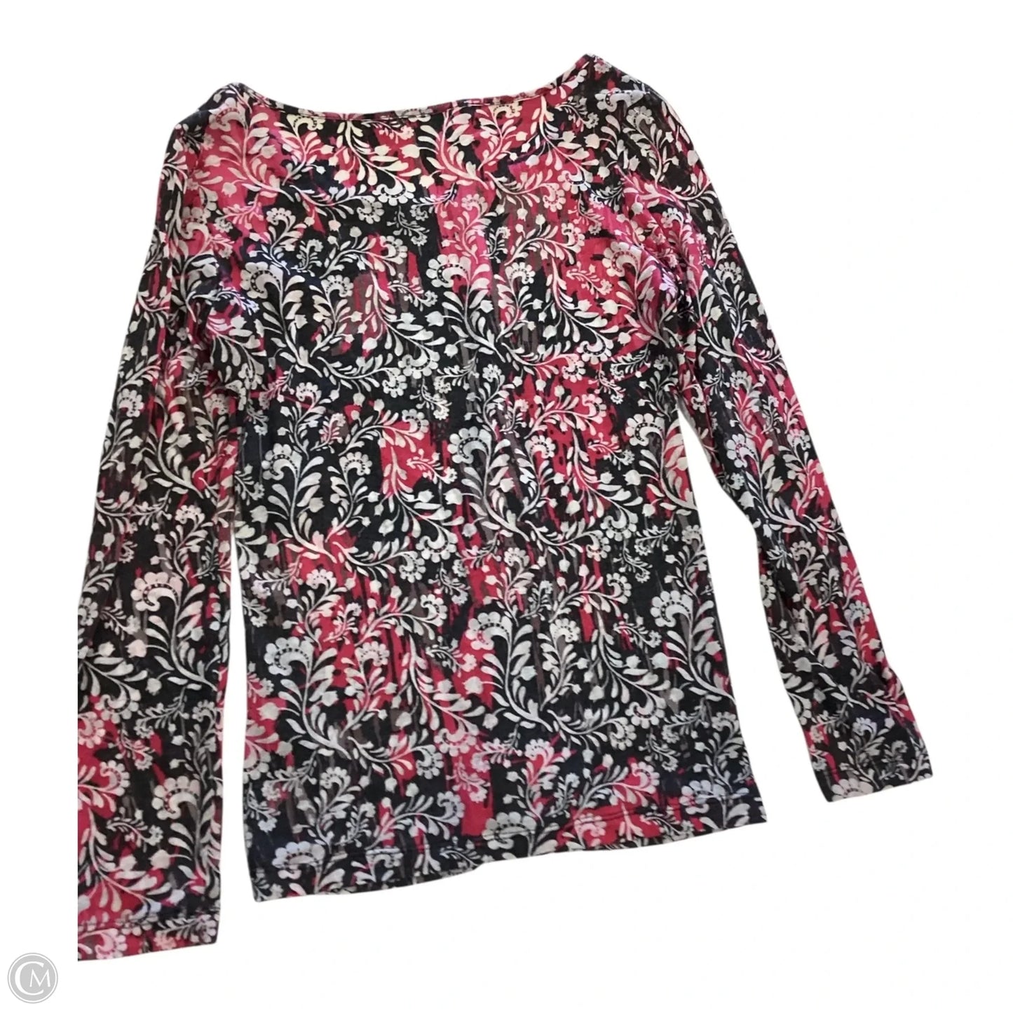 Top Long Sleeve By Calvin Klein In Multi-colored, Size: S