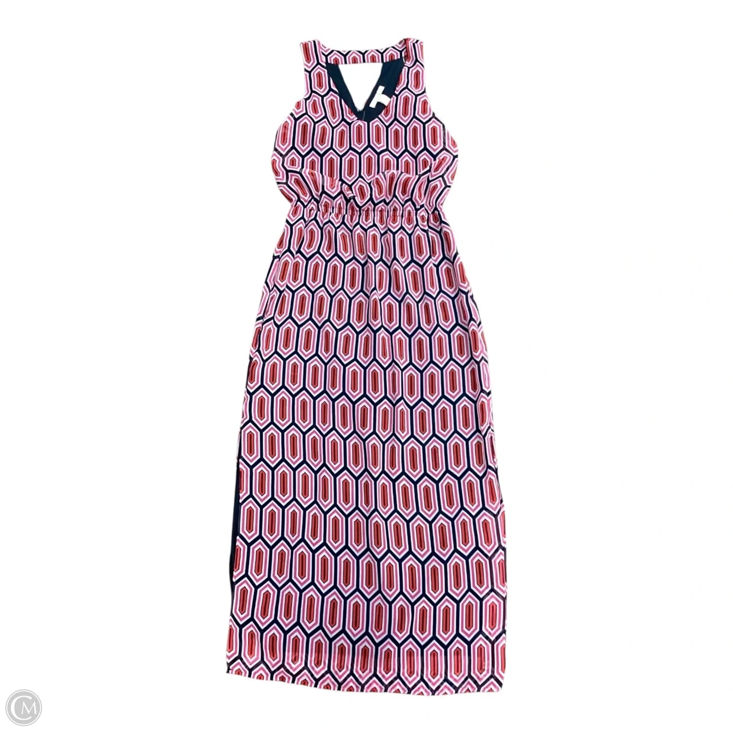 Dress Casual Maxi By Banana Republic In Blue & Pink, Size: 10