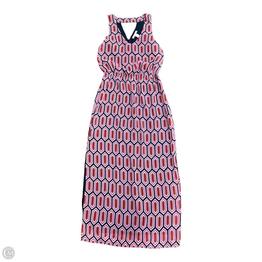 Dress Casual Maxi By Banana Republic In Blue & Pink, Size: 10
