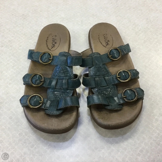 Sandals Flip Flops By Taos In Teal, Size: 8