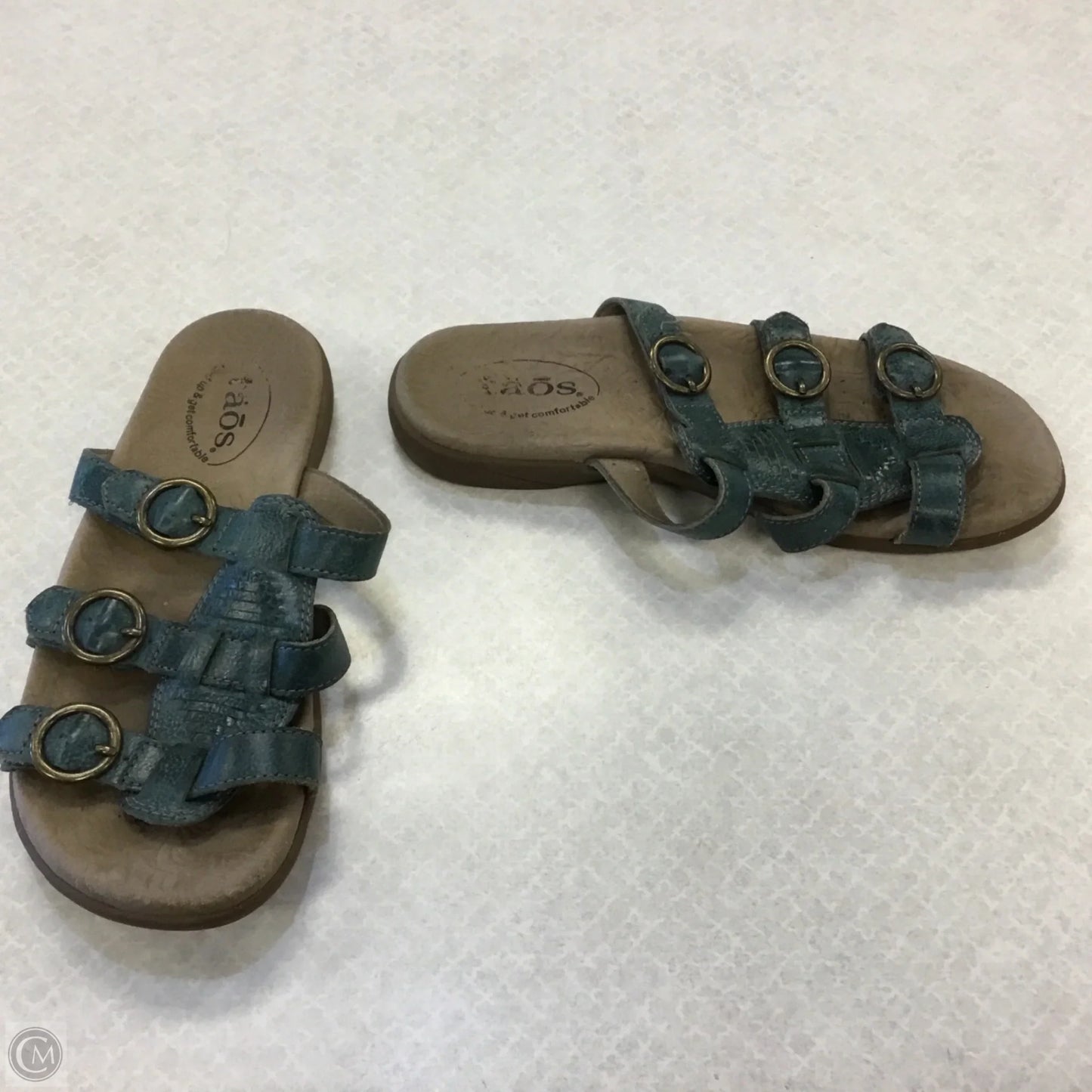 Sandals Flip Flops By Taos In Teal, Size: 8