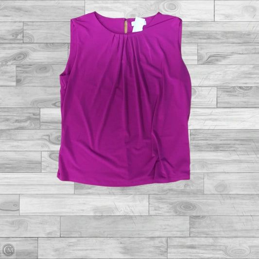 Top Sleeveless By Calvin Klein In Pink & Purple, Size: L