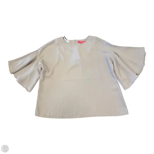 Top Short Sleeve By Catherine Malandrino In Tan, Size: S