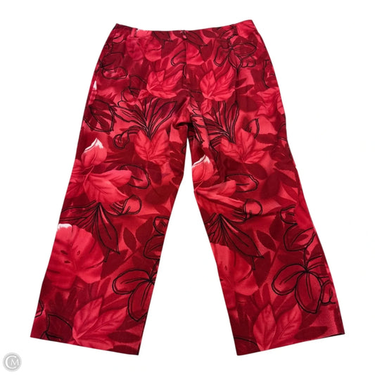 Capris By Worthington In Red, Size: 10petite