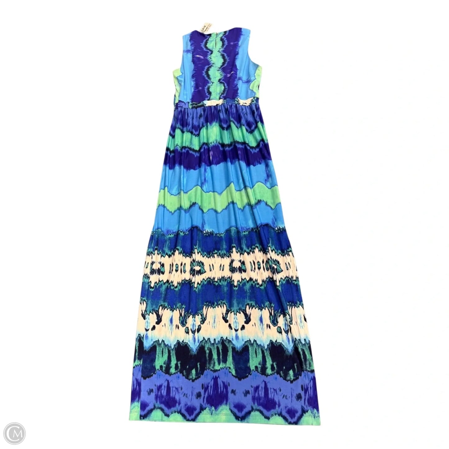 Dress Casual Maxi By Donna Morgan In Blue & Green, Size: 4