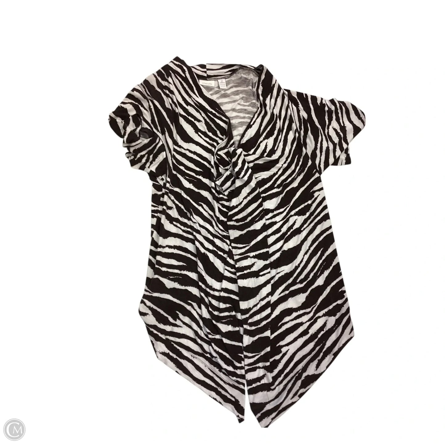 Cardigan By Chicos In Brown & White, Size: 2