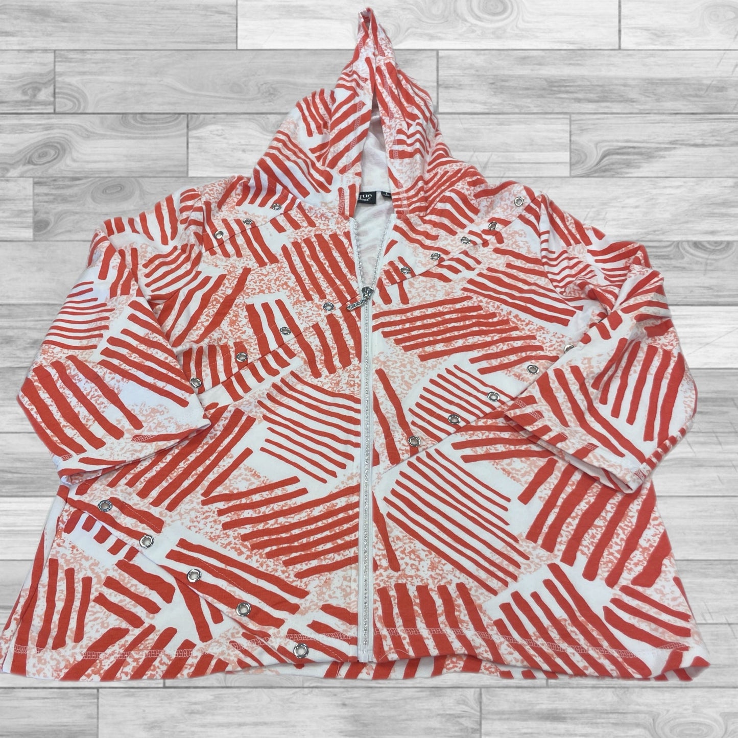 Jacket Other By Onque In Orange & White, Size: L