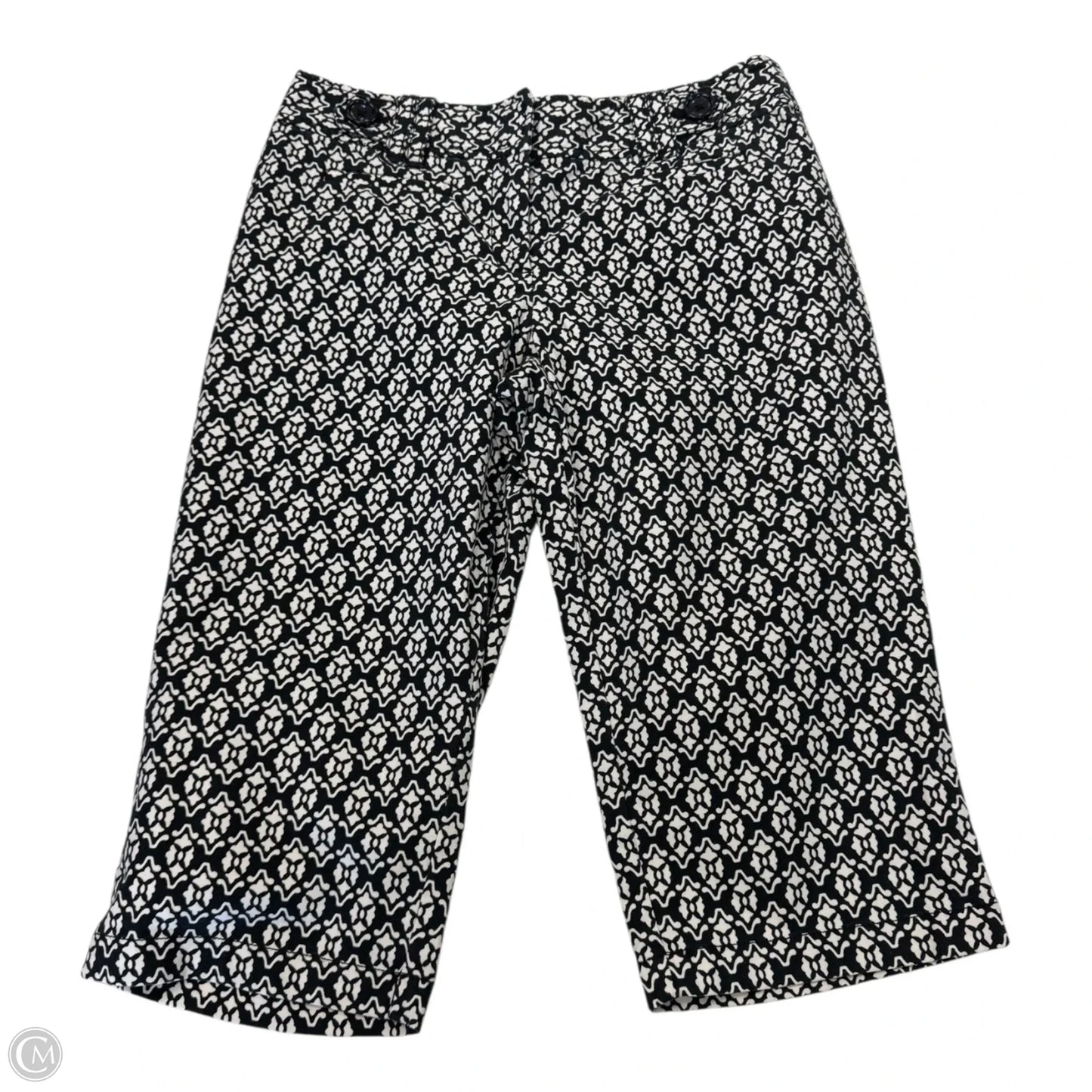 Capris By Ann Taylor In Black & White, Size: 2p