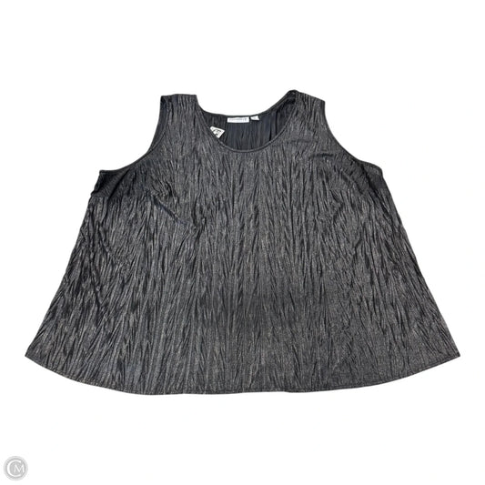Top Sleeveless By Susan Graver In Black, Size: 3x