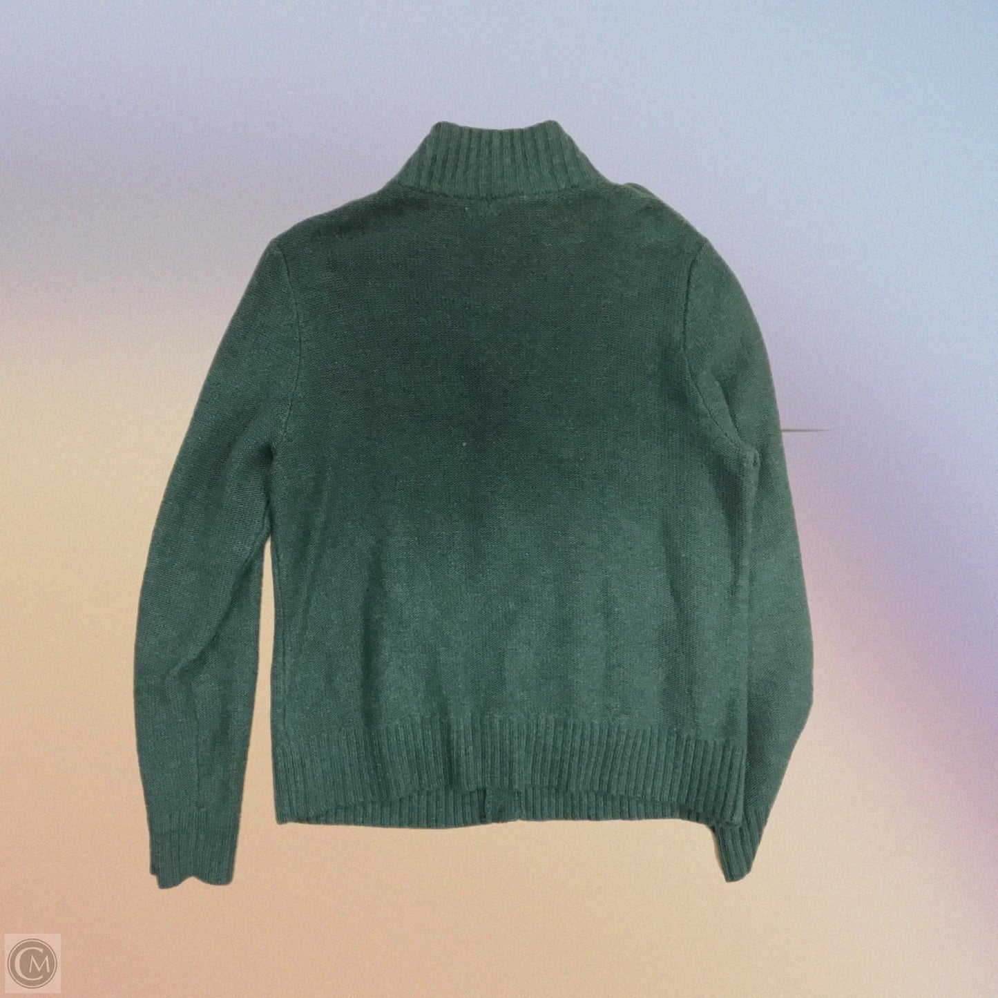 Sweater Cardigan By Talbots In Green, Size: Xl