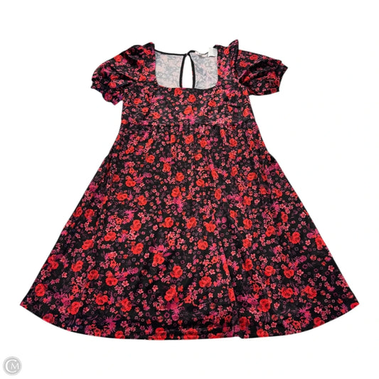 Dress Casual Short By Mi Ami In Floral Print, Size: M