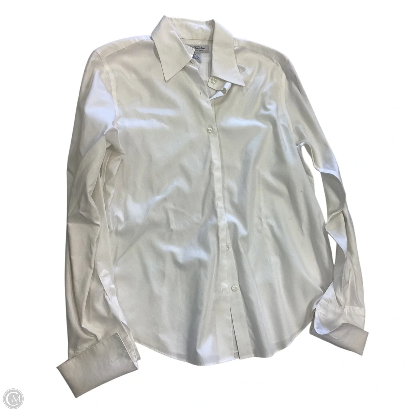 Top Long Sleeve By Brooks Brothers In White, Size: 10