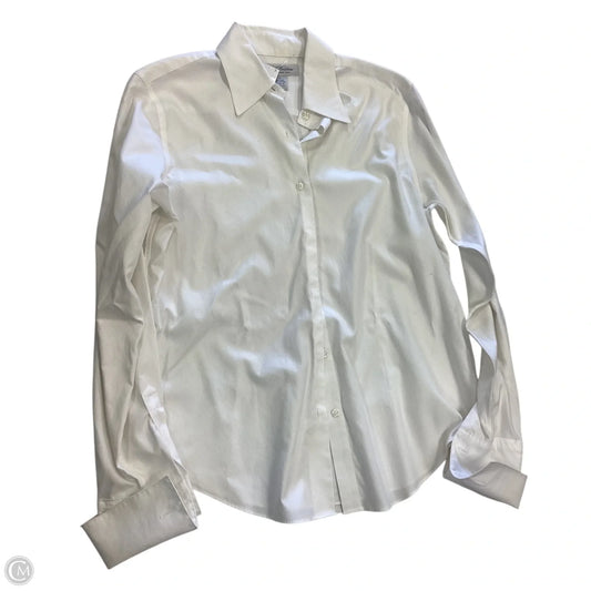 Top Long Sleeve By Brooks Brothers In White, Size: 10