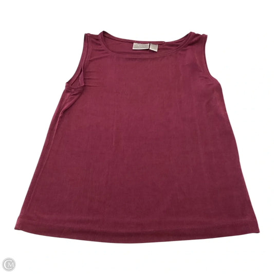 Top Sleeveless By Chicos In Maroon, Size: 2