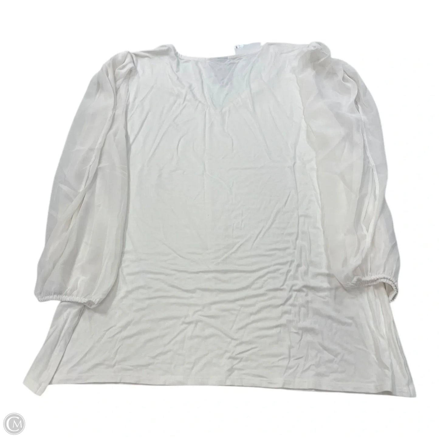 Top Long Sleeve By Jm Collections In Cream, Size: Xs