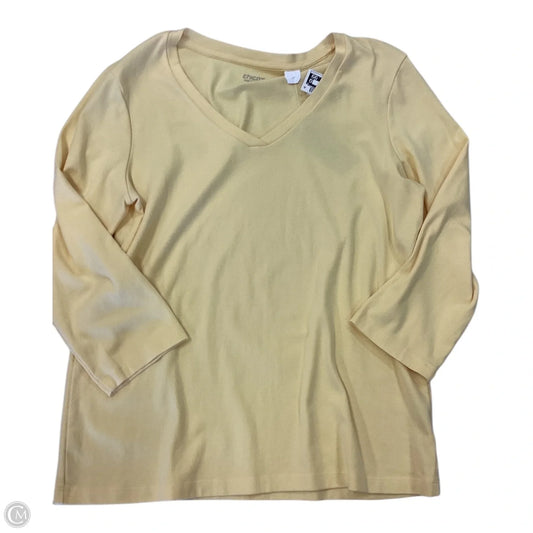 Top Long Sleeve Basic By Chicos In Yellow, Size: L (2)