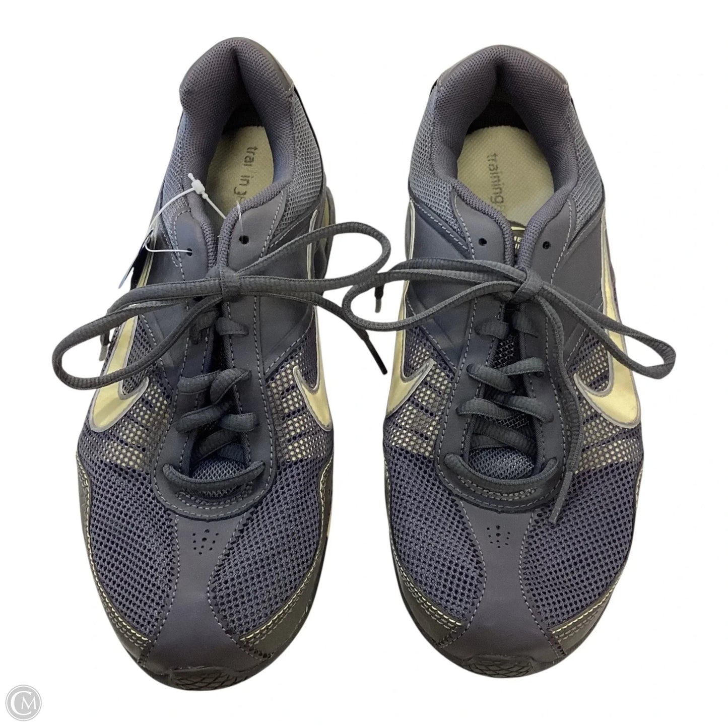 Shoes Athletic By Nike In Grey & Yellow, Size: 7