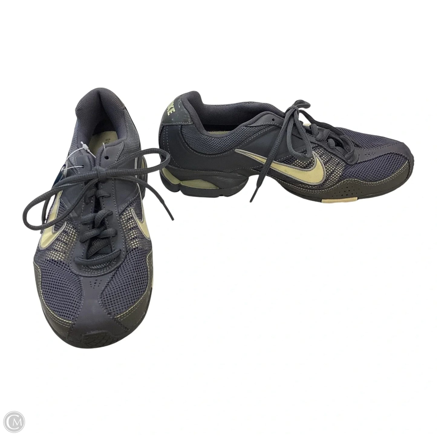 Shoes Athletic By Nike In Grey & Yellow, Size: 7