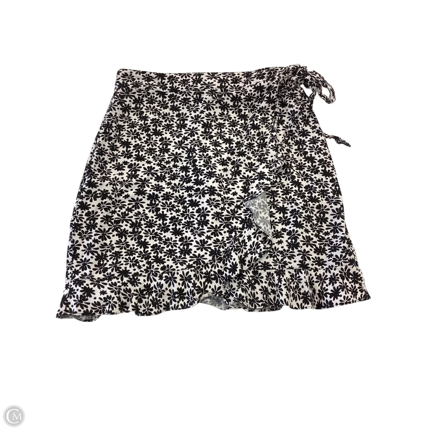 Skirt Mini & Short By Loft In Black & Cream, Size: 10