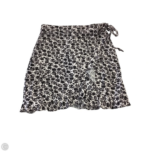 Skirt Mini & Short By Loft In Black & Cream, Size: 10