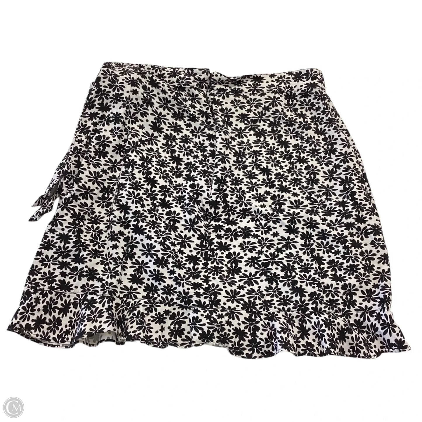 Skirt Mini & Short By Loft In Black & Cream, Size: 10