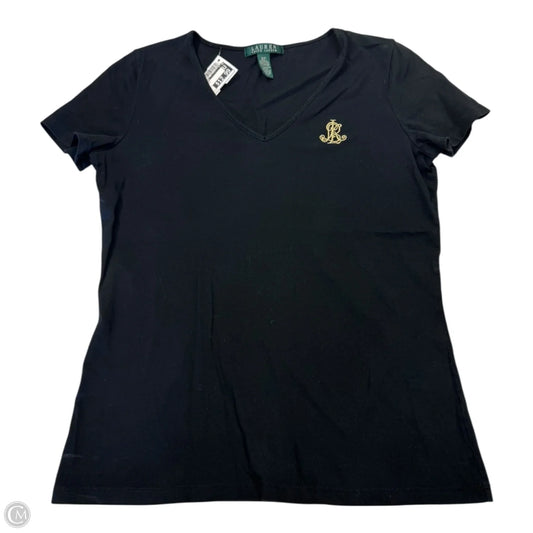Top Short Sleeve Basic By Ralph Lauren In Black, Size: S