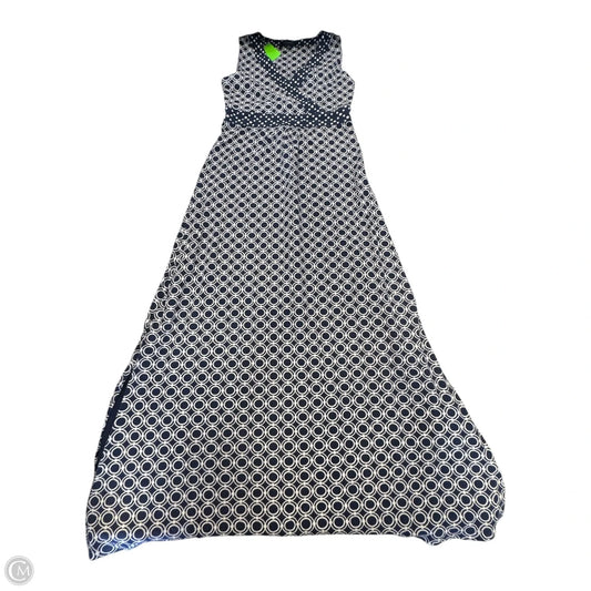 Dress Casual Maxi By Lands End In Blue & White, Size: S