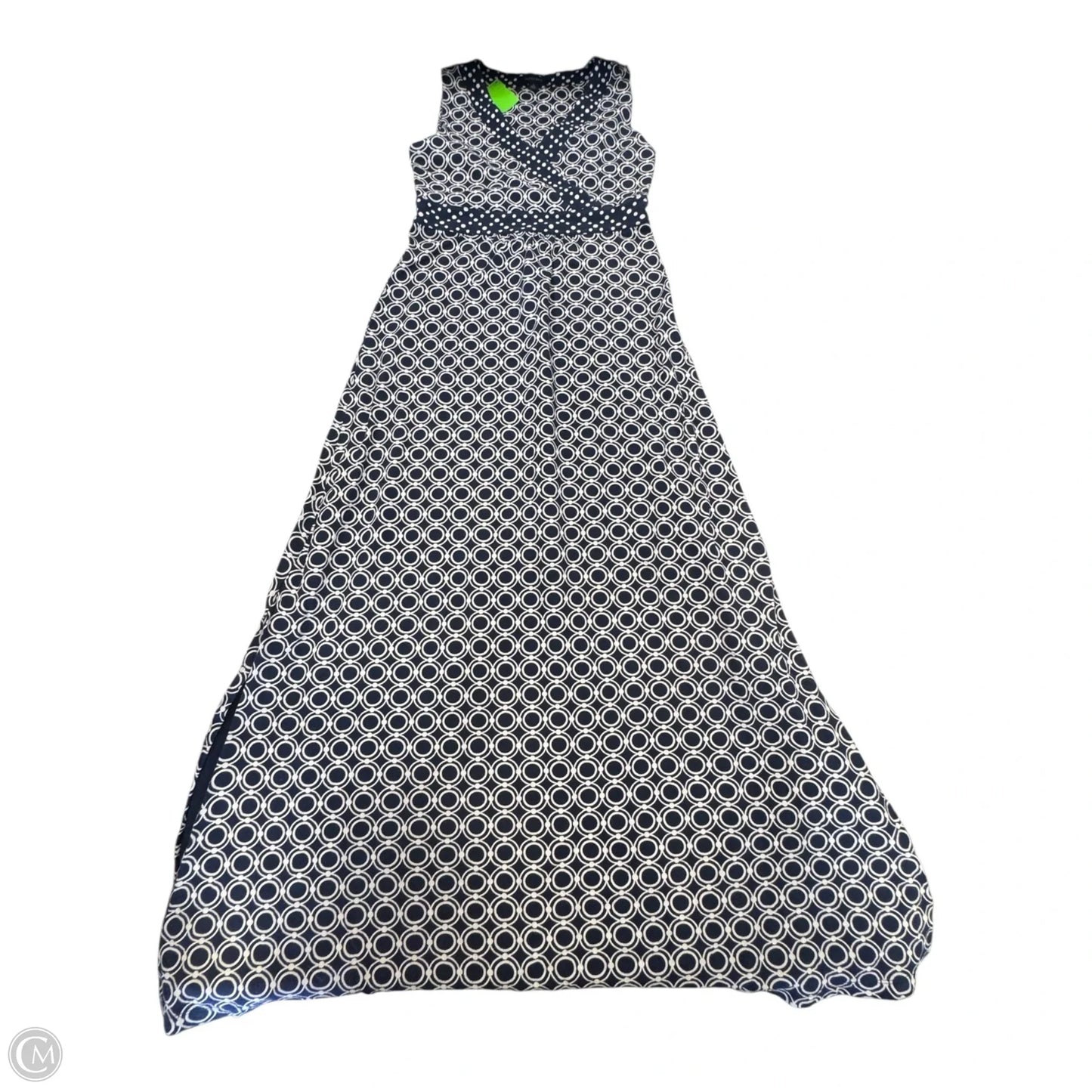 Dress Casual Maxi By Lands End In Blue & White, Size: S