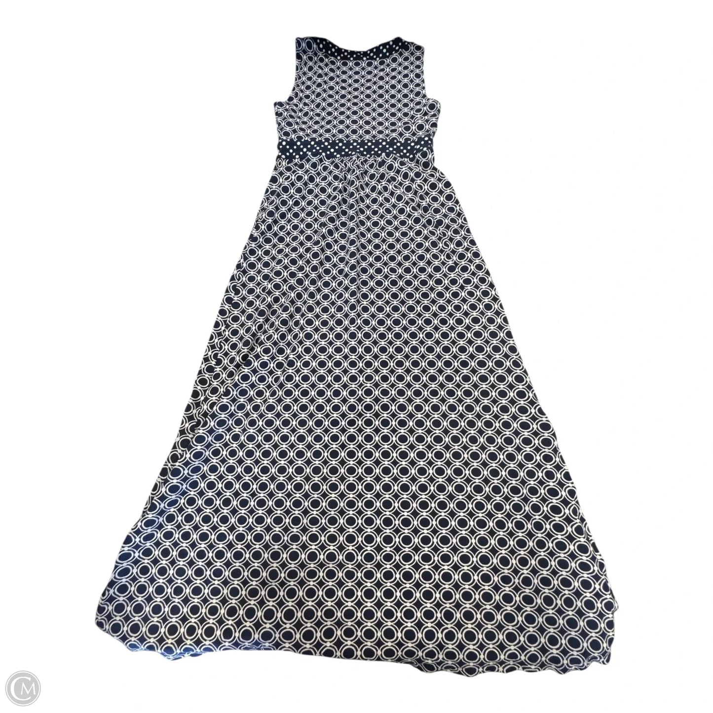 Dress Casual Maxi By Lands End In Blue & White, Size: S