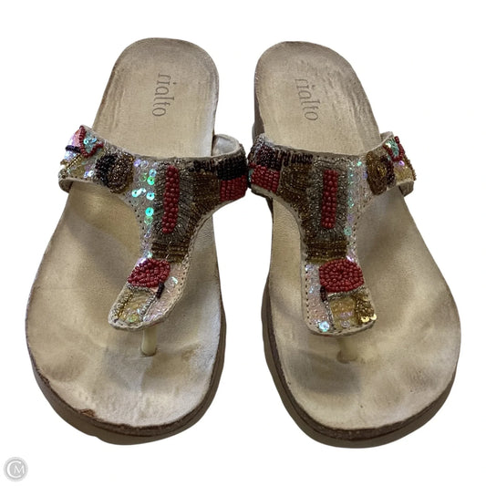 Sandals Flip Flops By Rialto In Tan, Size: 8