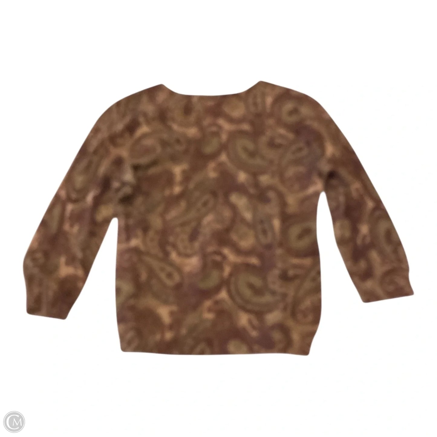 Top Long Sleeve By Chaps In Paisley Print, Size: Mp