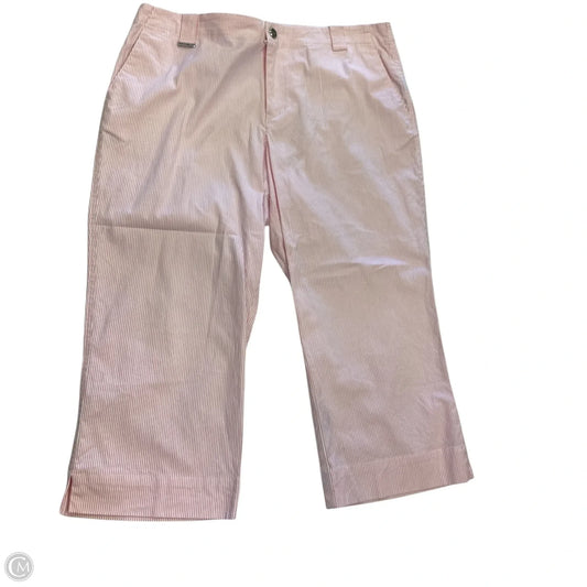 Capris By Lauren By Ralph Lauren In Striped Pattern, Size: 12