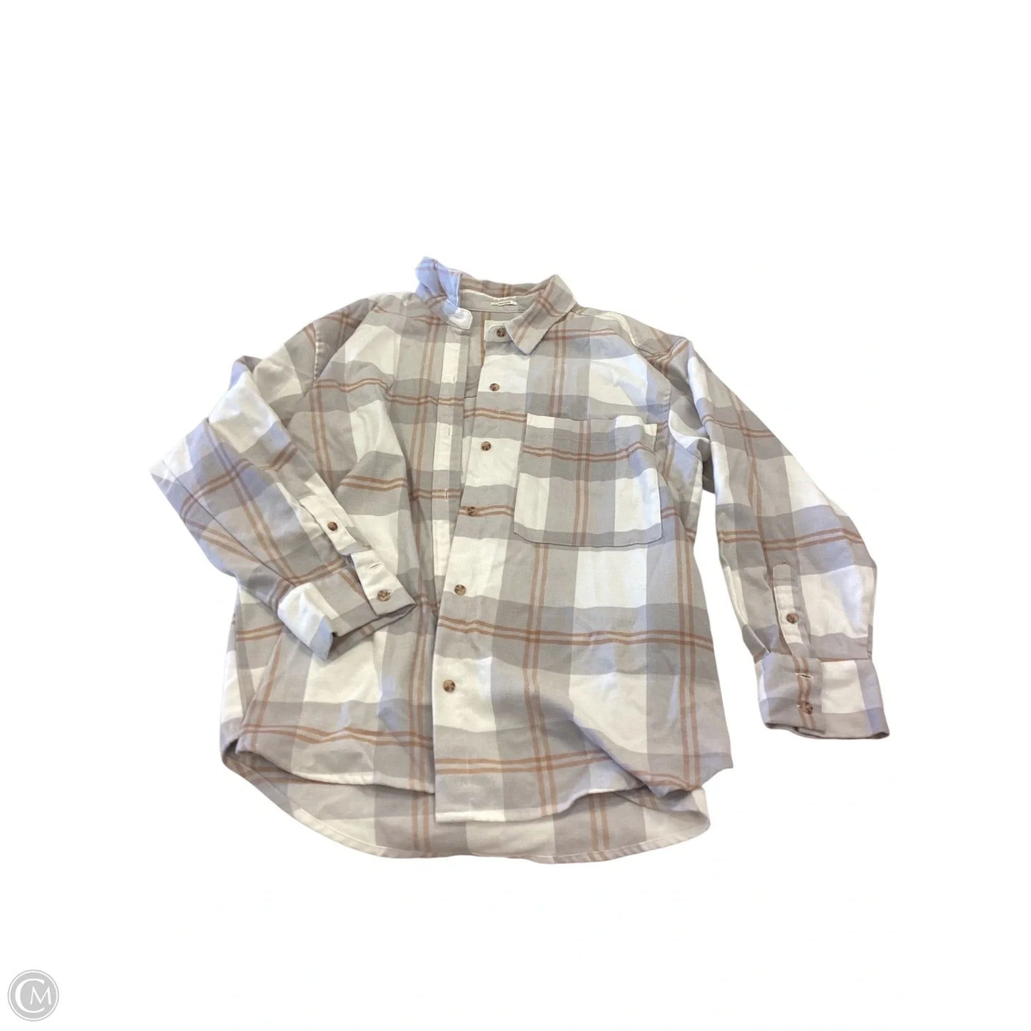 Jacket Shirt By Abercrombie And Fitch In Plaid Pattern, Size: L