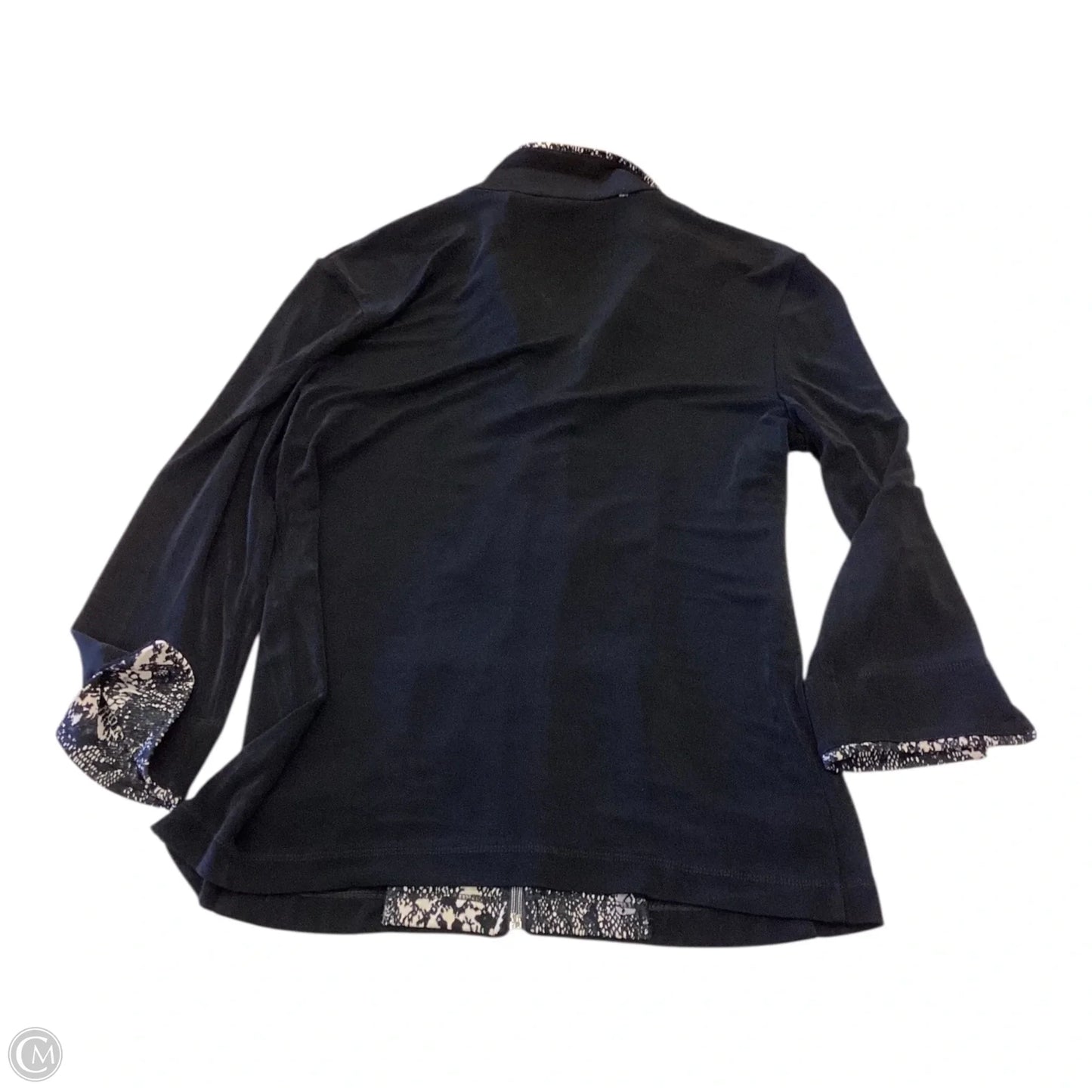 Jacket Shirt By Chicos In Black, Size: S
